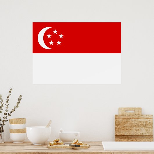 Singapore-vlag Poster (Keuken)