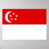 Singapore-vlag Poster (Voorkant)