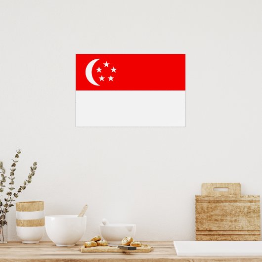 Singapore-vlag Poster (Keuken)