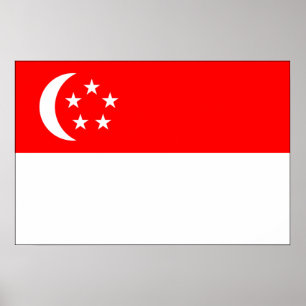 Singapore-vlag Poster