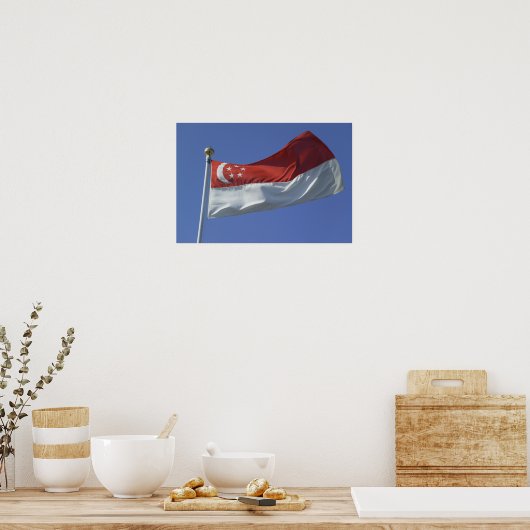 Singapore-vlag Poster (Keuken)