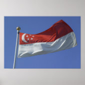 Singapore-vlag Poster (Voorkant)