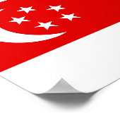 Singapore-vlag Poster (Hoek)