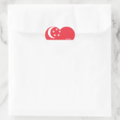 Singapore Vlag Prachtige Patriottische Hart Sticker (Tas)