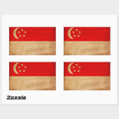 Singapore-vlag Rechthoekige Sticker (Vel)