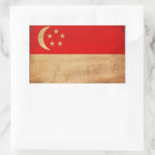 Singapore-vlag Rechthoekige Sticker (Tas)