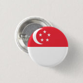 Singapore-vlag Ronde Button 3,2 Cm (Voorkant /achterkant)