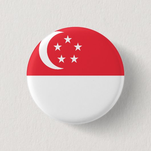 Singapore-vlag Ronde Button 3,2 Cm (Voorkant)