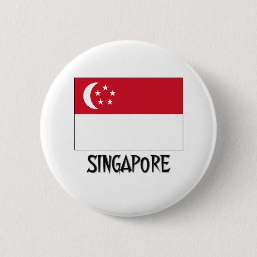 Singapore-vlag Ronde Button 5,7 Cm (Voorkant)