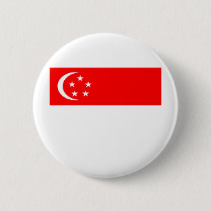 Singapore vlag ronde button 5,7 cm