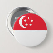 Singapore vlag ronde button 7,6 cm (Voorkant /achterkant)