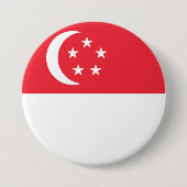 Singapore vlag ronde button 7,6 cm (Voorkant)