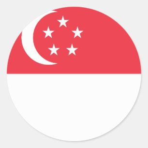 Singapore-vlag Ronde Sticker
