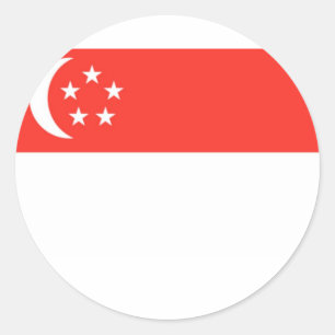 Singapore-vlag Ronde Sticker