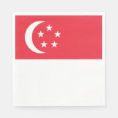 Singapore vlag servet (Voorkant)