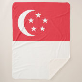 Singapore vlag sherpa deken (Voorkant)