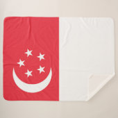 Singapore vlag sherpa deken (Voorkant (horizontaal))
