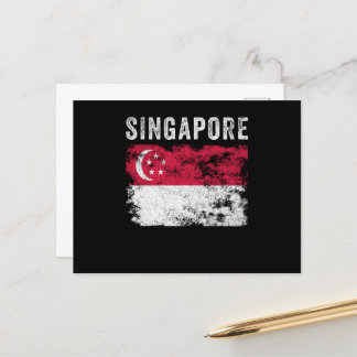Singapore-vlag Singapore Briefkaart