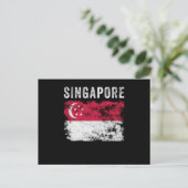 Singapore-vlag  Singapore Briefkaart (Staand voorkant)