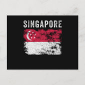 Singapore-vlag  Singapore Briefkaart (Voorkant)