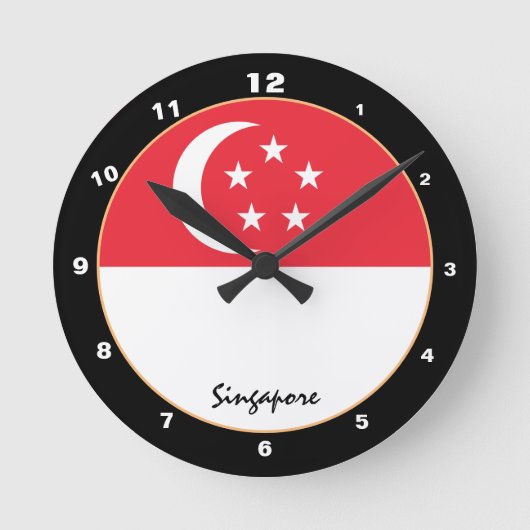 Singapore vlag, Singapore patriottisch startpunt/o Ronde Klok (Voorkant)