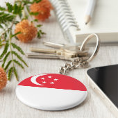 Singapore-vlag Sleutelhanger (Zijkant)