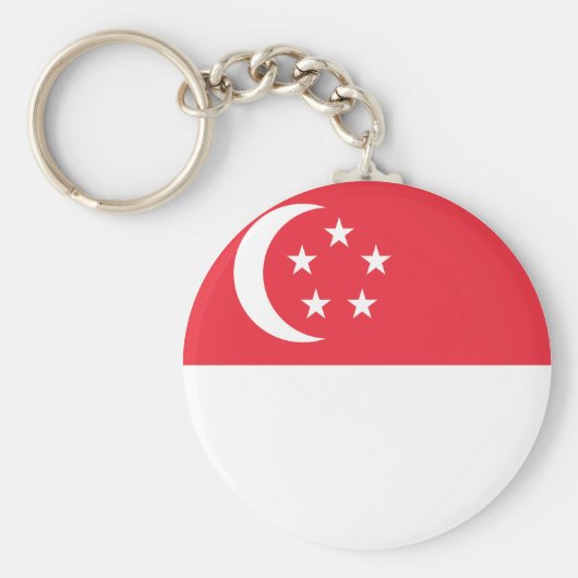 Singapore-vlag Sleutelhanger (Voorkant)