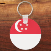 Singapore vlag sleutelhanger (Voorkant)