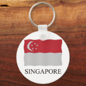 Singapore vlag sleutelhanger (Voorkant)