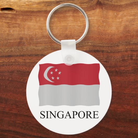 Singapore vlag sleutelhanger (Voorkant)