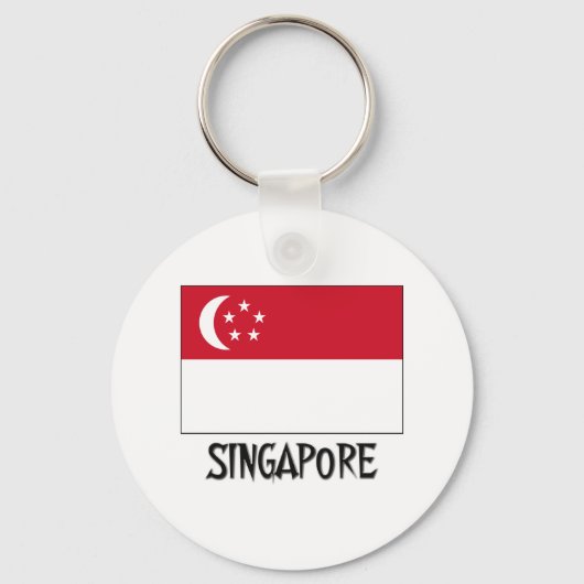 Singapore-vlag Sleutelhanger (Voorkant)