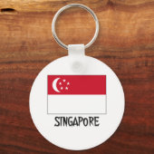 Singapore-vlag Sleutelhanger (Voorkant)