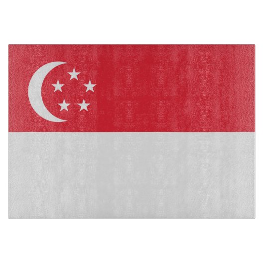 Singapore vlag snijplank (Voorkant)
