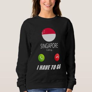 Singapore Vlag Souvenir Singapore Roept Is Ca Trui