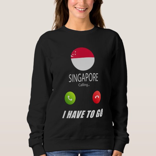 Singapore Vlag Souvenir Singapore Roept Is Ca Trui (Voorkant)