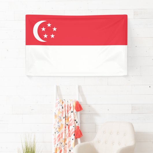 Singapore vlag spandoek (Insitu)