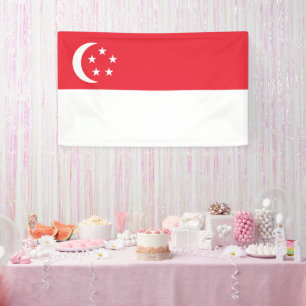 Singapore vlag spandoek