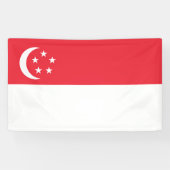 Singapore vlag spandoek (Horizontaal)