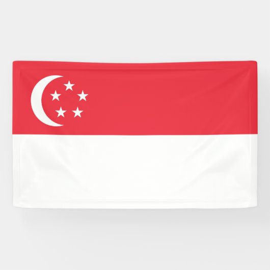 Singapore vlag spandoek (Horizontaal)
