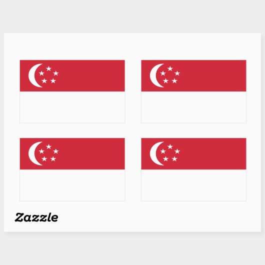 Singapore vlag Sticker (Vel)