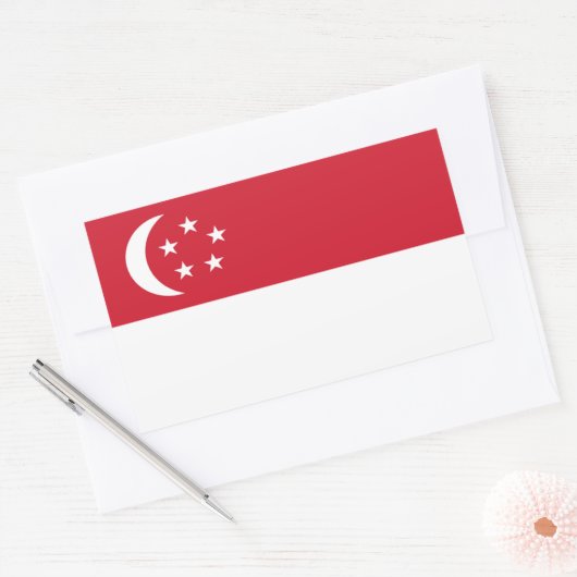 Singapore vlag Sticker (Envelop)