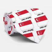 Singapore-vlag Stropdas (Opgerold)