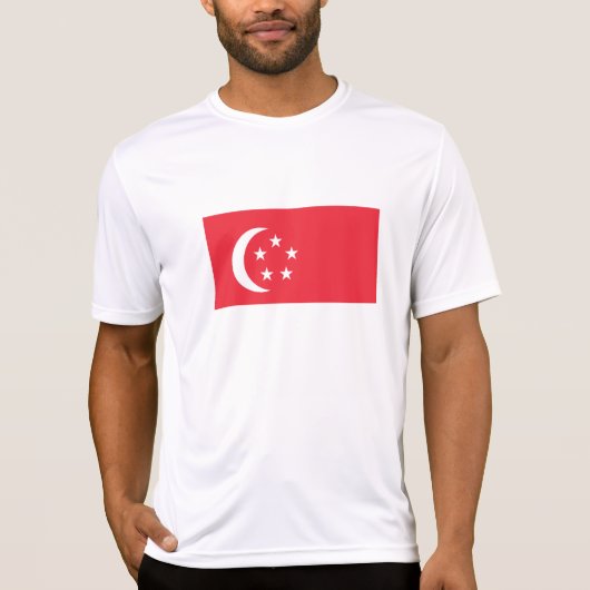 Singapore vlag t-shirt (Voorkant)