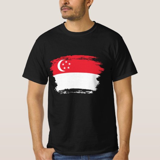 Singapore vlag t-shirt (Voorkant)