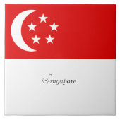 Singapore-vlag Tegeltje (Voorkant)