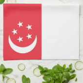 Singapore vlag theedoek (Gevouwen)