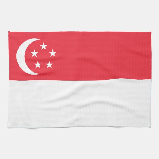 Singapore vlag theedoek (Horizontaal)