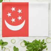 Singapore-vlag Theedoek (Gevouwen)