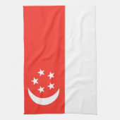 Singapore-vlag Theedoek (Verticaal)