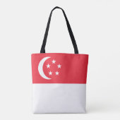 Singapore vlag tote bag (Achterkant)